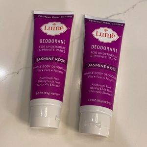 Lume deodorant set if 2 tubes Jasmine rose NEW NEVER USED  SEALED